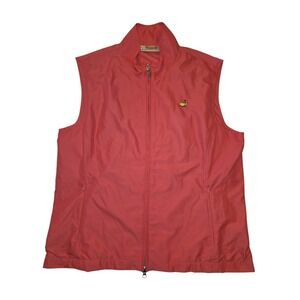 Augusta National Masters Vest Magnolia Lane L Coral Full Zip Golf Jacket